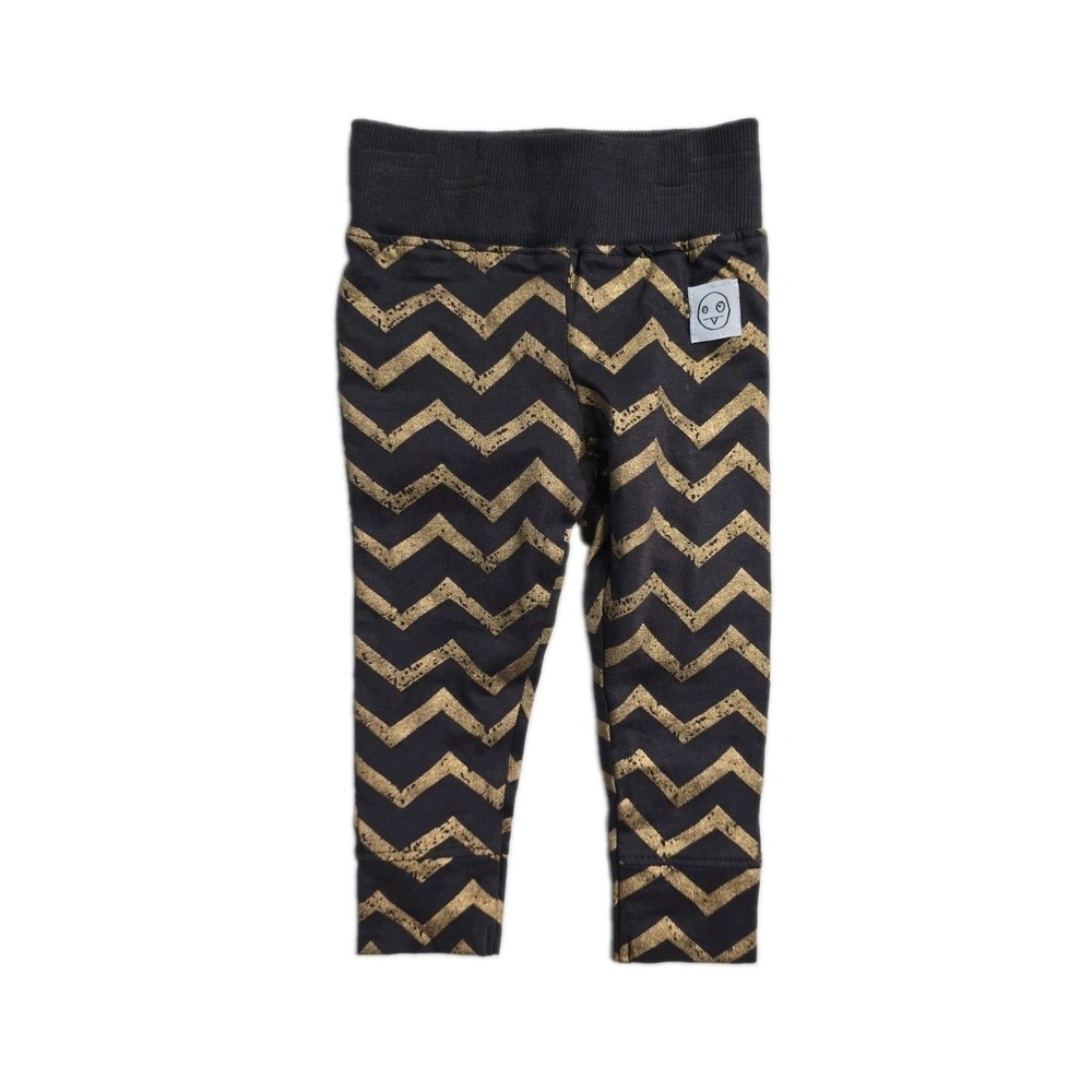 Indikidual Kids Baby Pants 6-12 Months Brown Gold‎ Striped Organic NWT